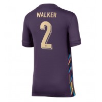 Camiseta Inglaterra Kyle Walker #2 Segunda Equipación Replica Eurocopa 2024 para mujer mangas cortas